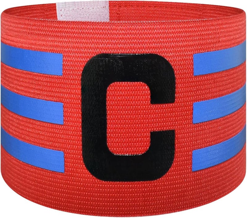 FUNAUPGO Sports Captain C Arm Band for Team Training, Unisex Elastic Soccer Captain Armband Adjustable Outdoor Football Player Captain's ArmBands for Adult - Image 1